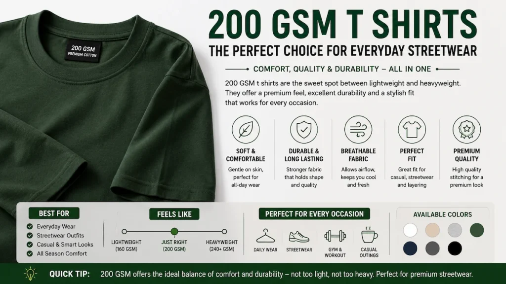 200 gsm premium streetwear t shirt