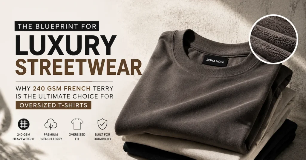 240 GSM French Terry oversized t shirt premium streetwear guide