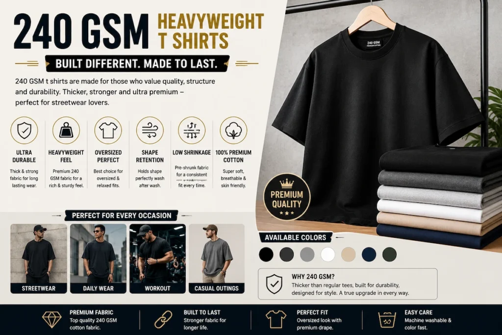 240 gsm oversized t shirt