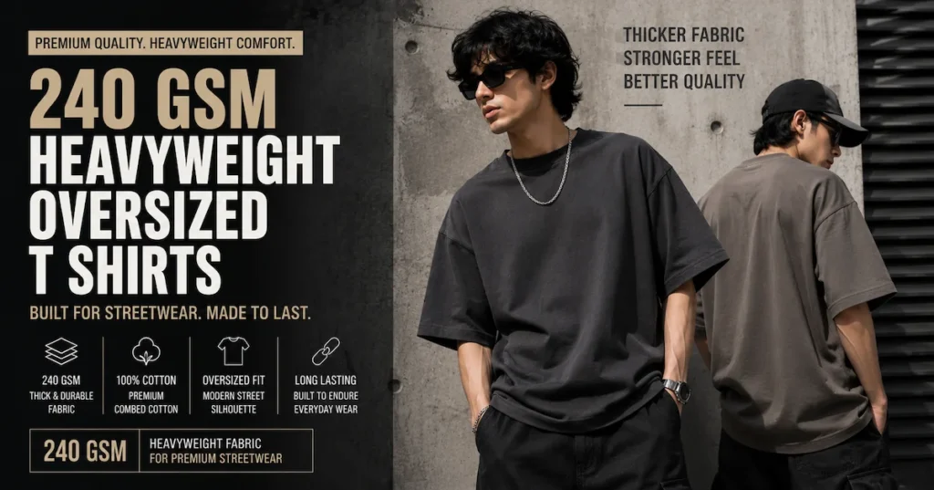 best gsm for oversized t shirts 240 gsm heavyweight streetwear fashion