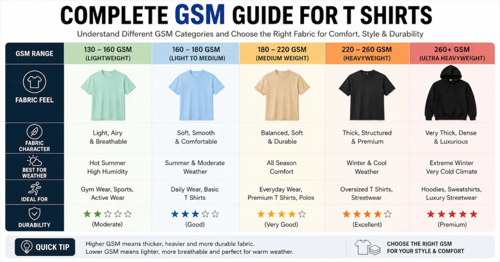 Complete GSM Guide For T Shirts