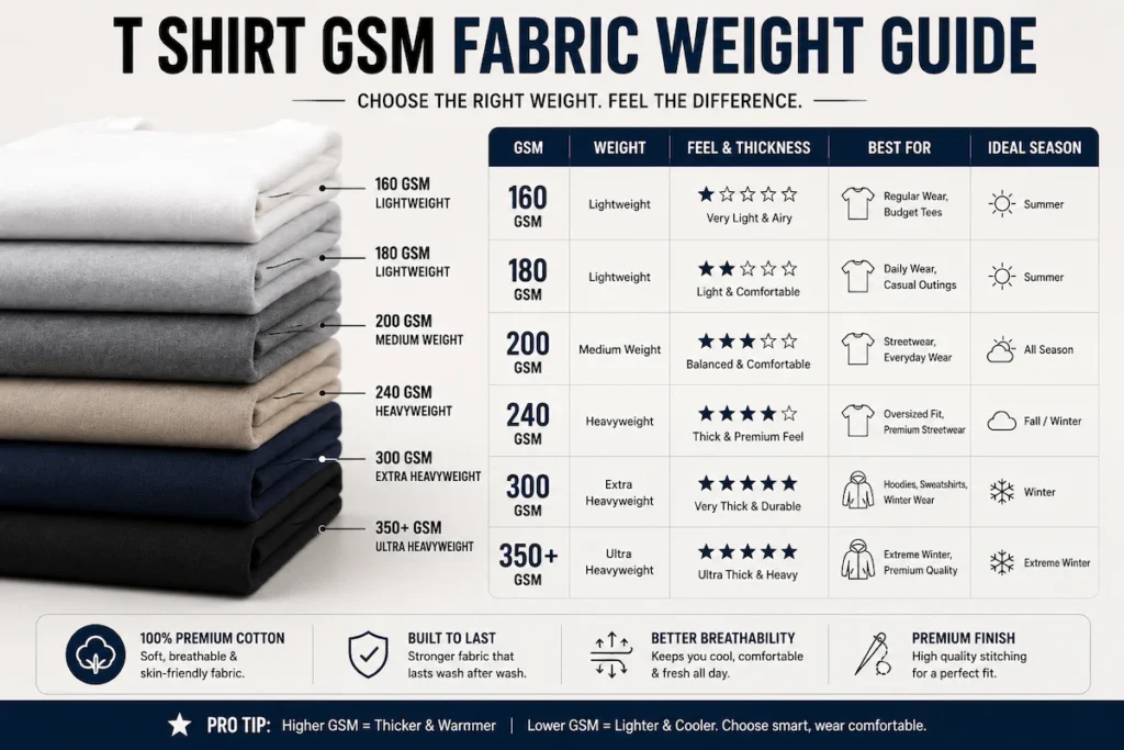 t shirt gsm fabric guide