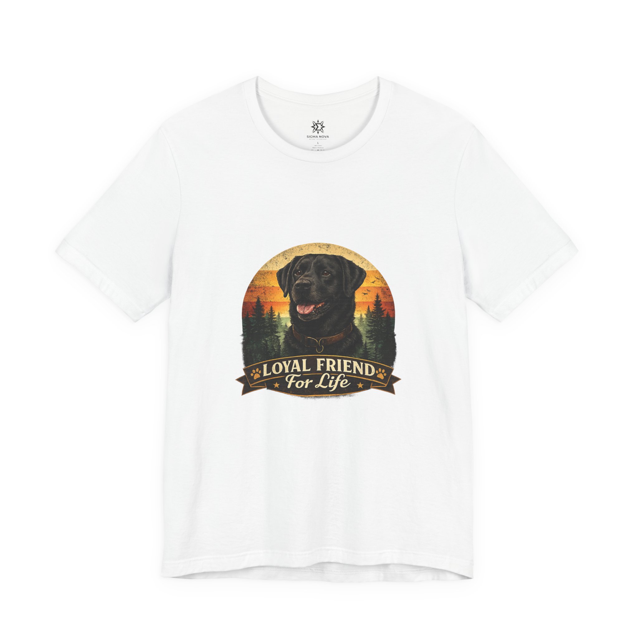 Black Labrador T Shirt – Loyal Friend For Life Dog Owner Tee